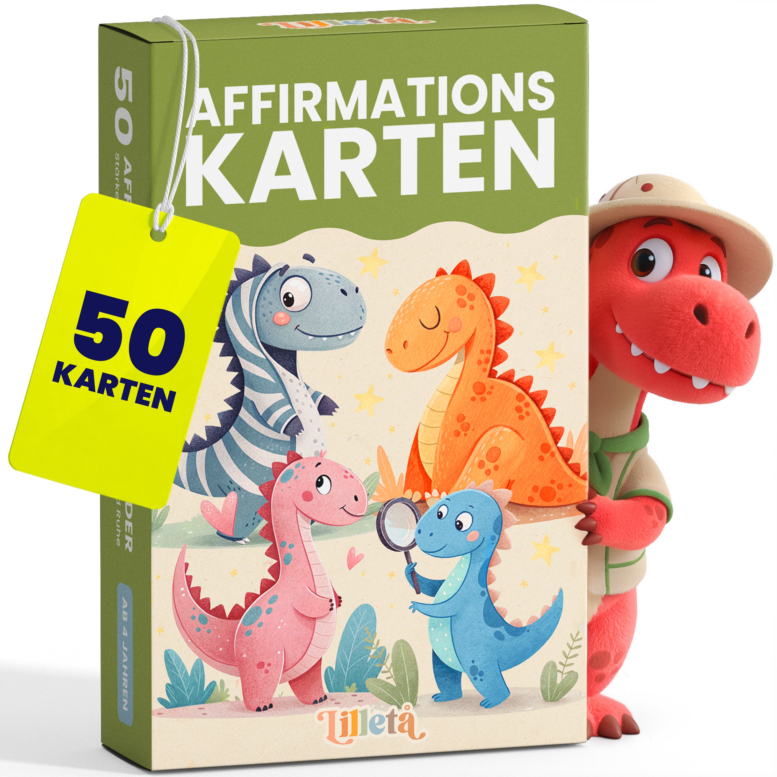 Affirmationskarten Kinder – Dino